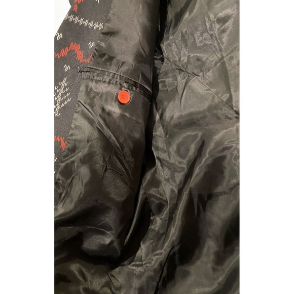 TIPSY ELVES Men's The Rage Deer Christmas Blazer With Tie Set‎ Sz 42J Black - Picture 11 of 13